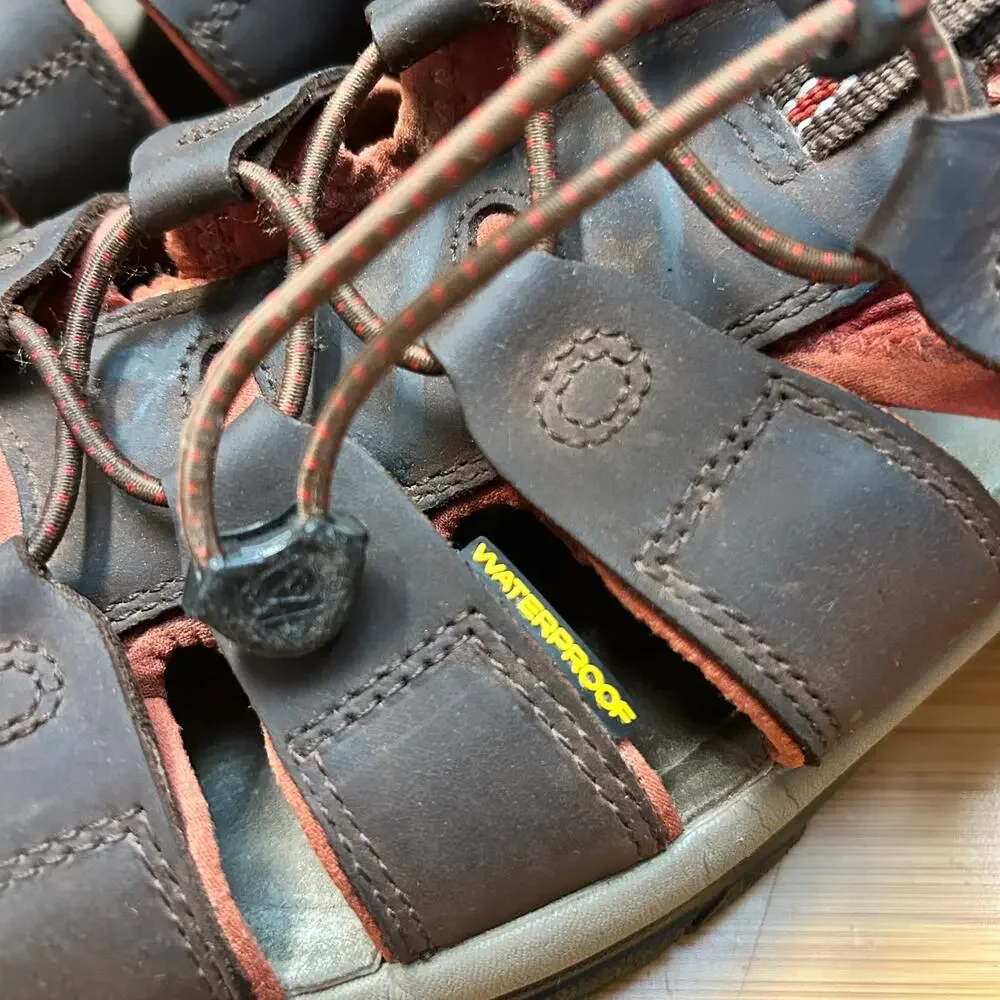Keen Newport H2 Waterproof Sandals Leather Mens 14 Brown Hiking Water Outdoor